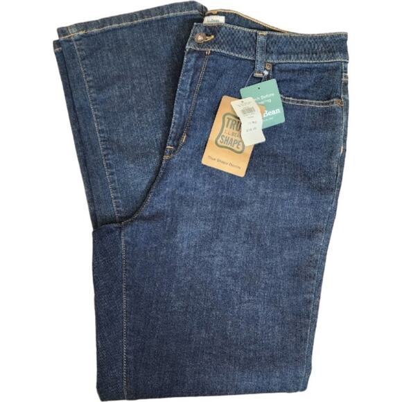 L.L. Bean True Shape Classic Fit Boot Cut Jeans Size 14 - Picture 1 of 12